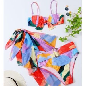 Shein bikini set with sarong